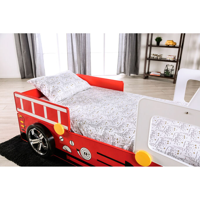Fierstall Red Twin Bed