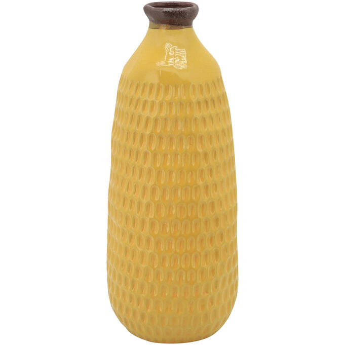 Collected Culture Yellow 16 Inch Vase