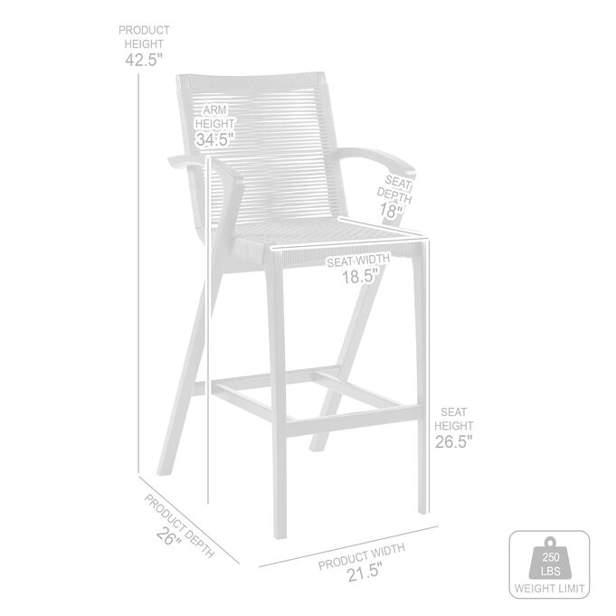 Brielle Gray 26 Inch Counter Stool