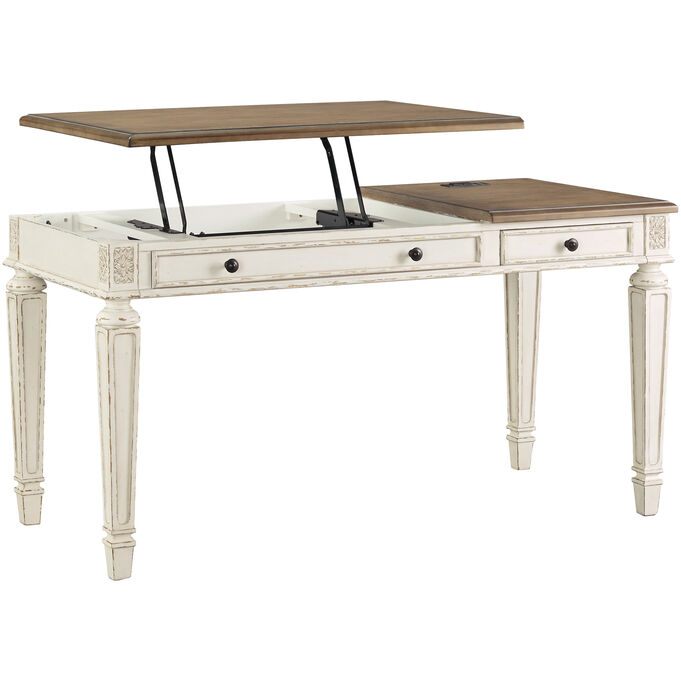 Ashley Furniture | Realyn White Lift Top Desk
