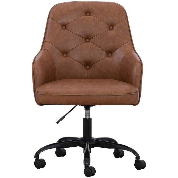 Legacy Classic Furniture , Sawyer Cognac Leather Tufted Task Chair