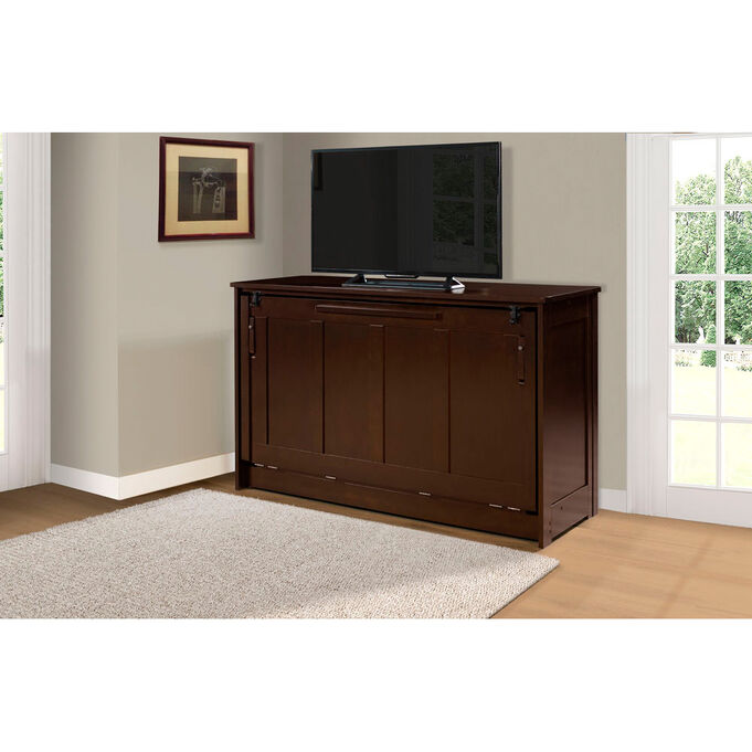 Orion Chocolate Full Cabinet Bed