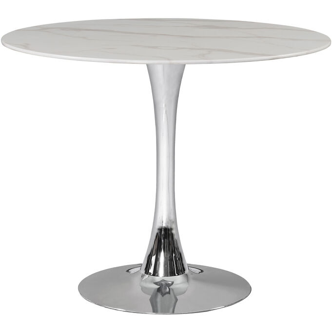 Tulip Chrome 36 Inch Dining Table