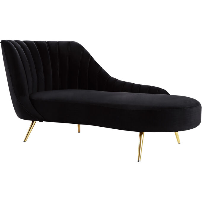 Meridian Furniture , Margo Black Chaise Lounge