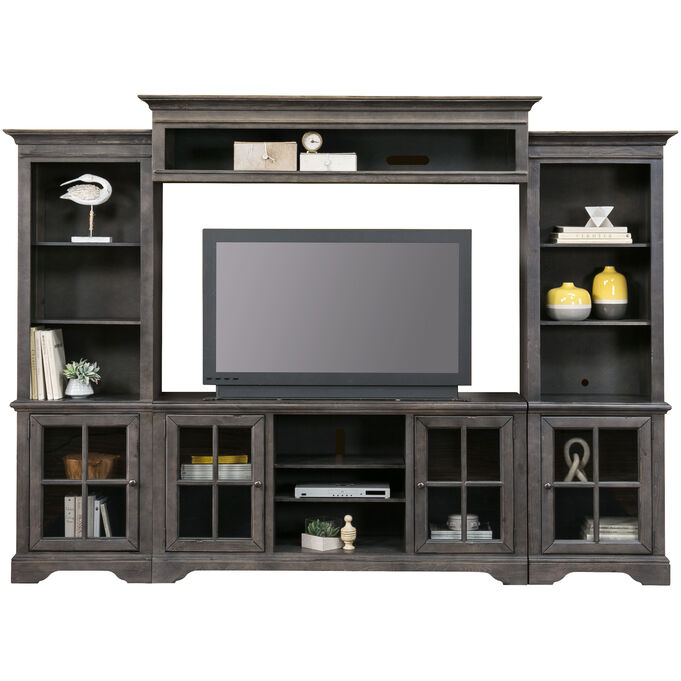 Progressive Furniture , Hyland Antique Gray 4 Piece Wall TV Stand
