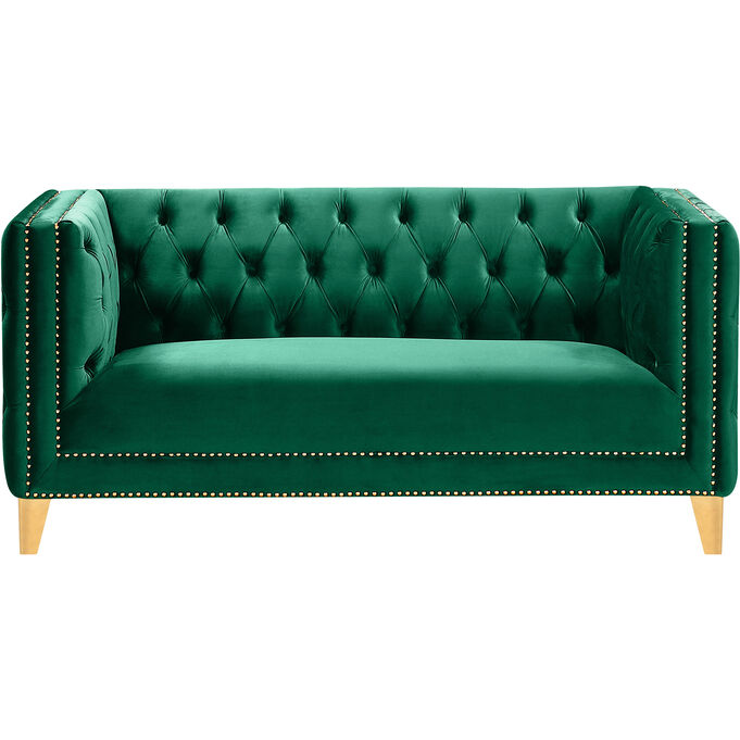 Meridian Furniture , Michelle Green Loveseat Sofa