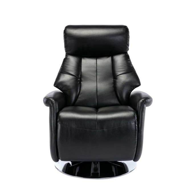 Orleans Black Recliner And Ottoman
