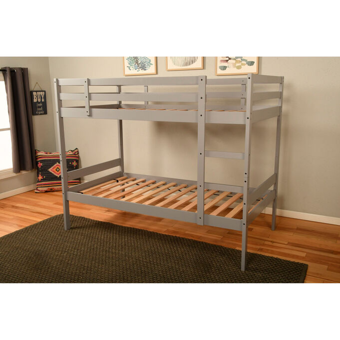 Kodiak Furniture , Sydney Gray Twin Over Twin Bunk Bed