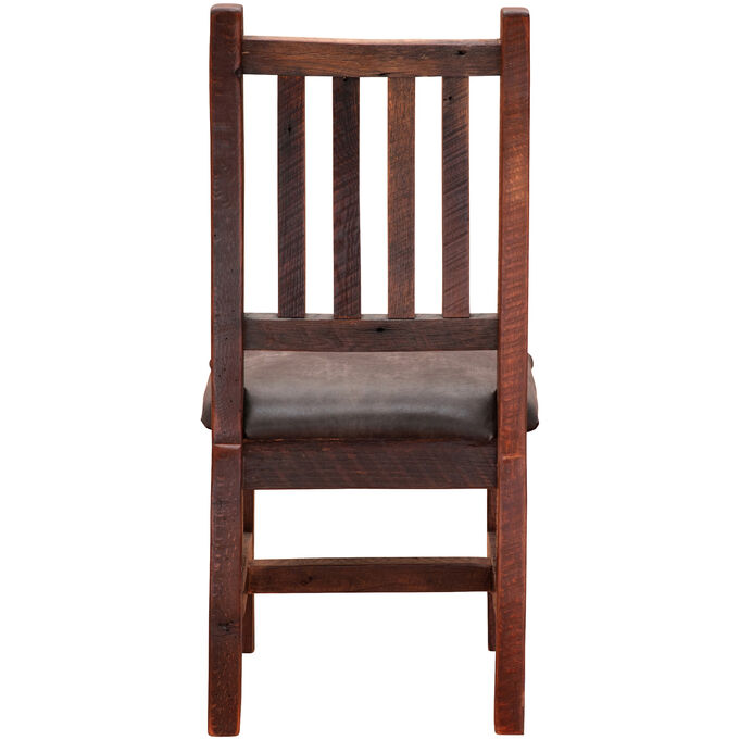 Barnwood Brown Upholstered Side Chair