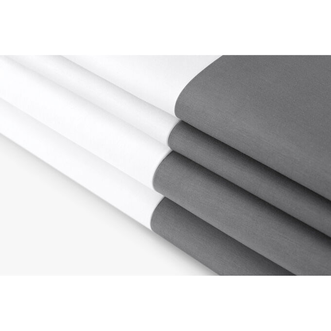 Purple SoftStretch Gray Split King Sheet Set