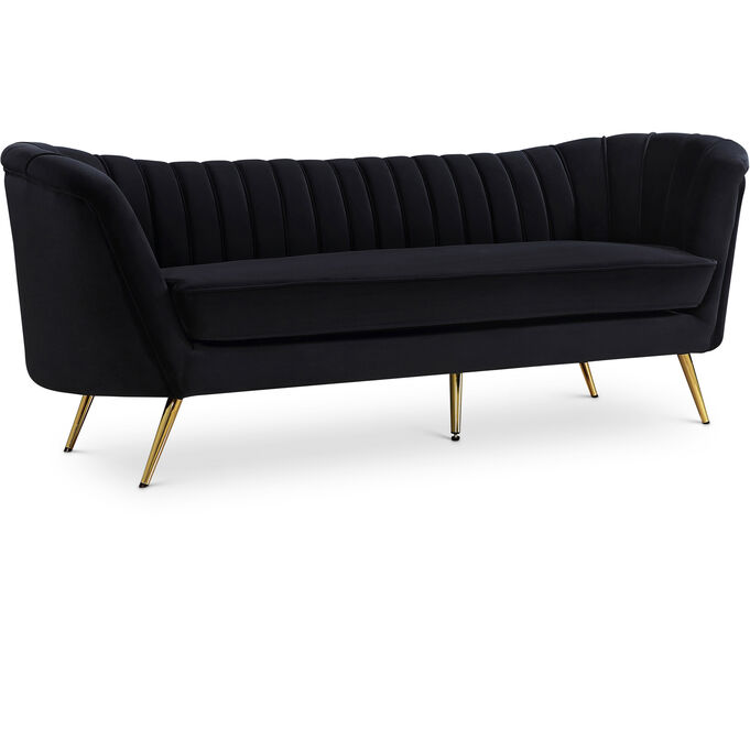 Meridian Furniture , Margo Black Sofa