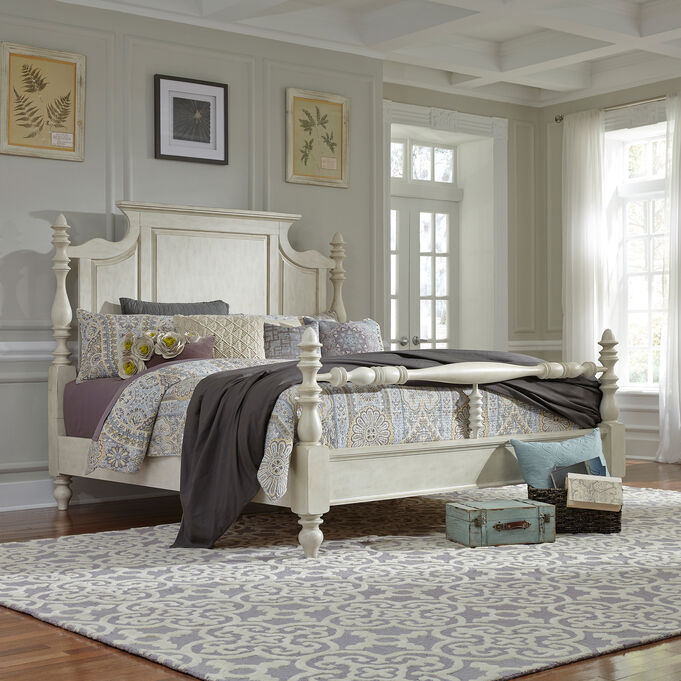 High Country White King Poster Bed