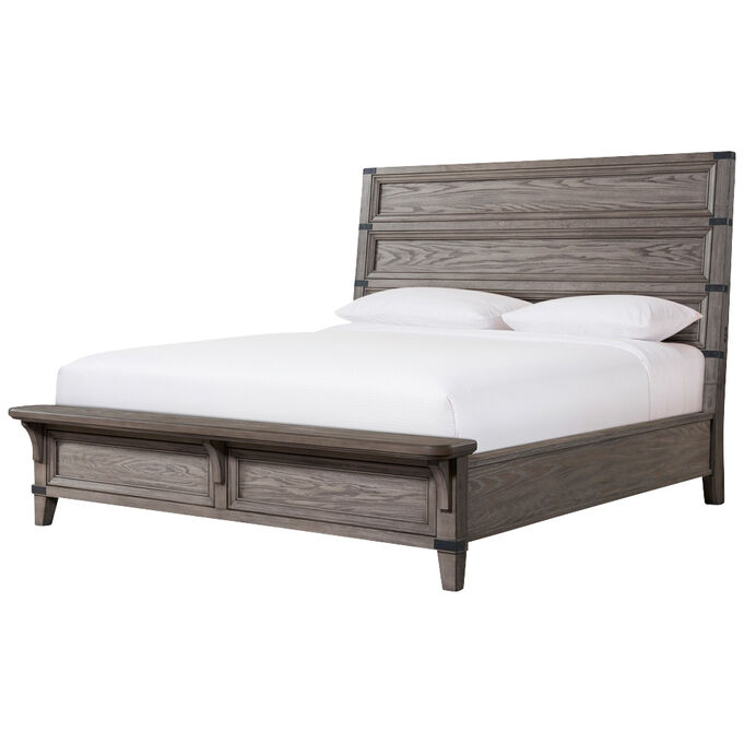 Forge Brushed Steel Queen Bed