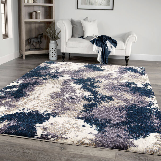 Cotton Tail Dreamy Taupe Blue 8x11 Rug
