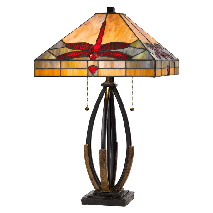 Tiffany Dark Bronze Dragonfly Table Lamp