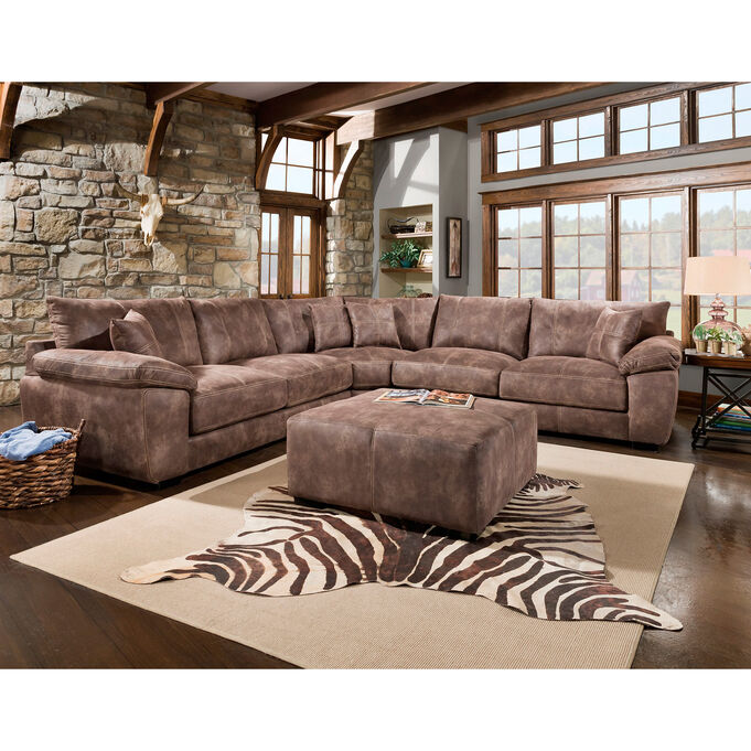 Franklin , Monza Brown 3 Piece Sectional Sofa