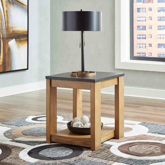 Quentina Light Brown End Table
