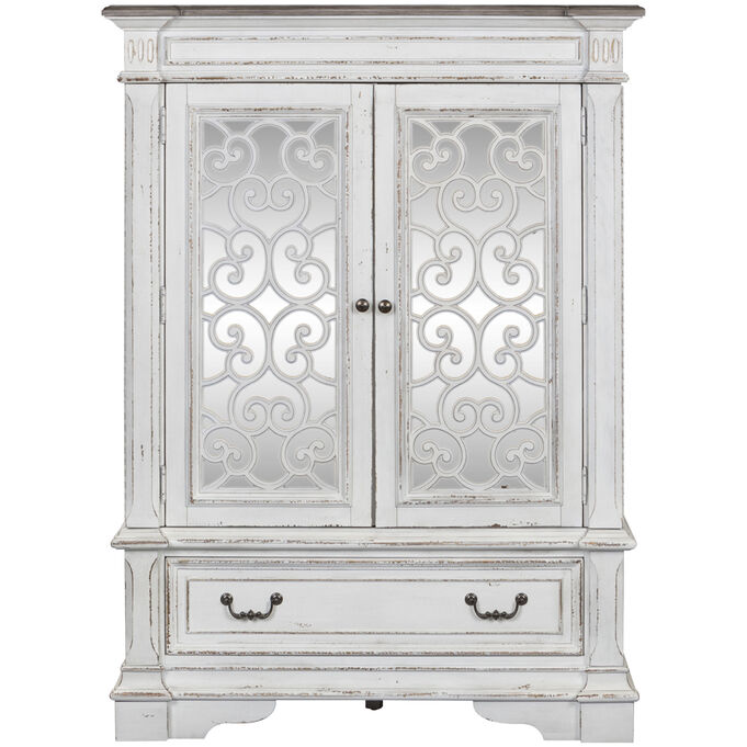 Liberty Furniture | Abbey Park White Mirrored Door Chest