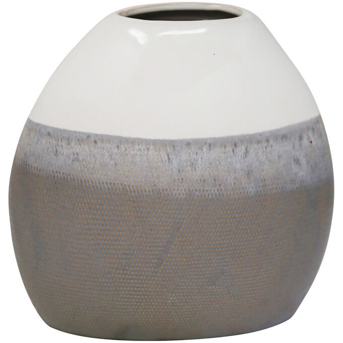 Elevated Chic Gray Small Ceramic Vase