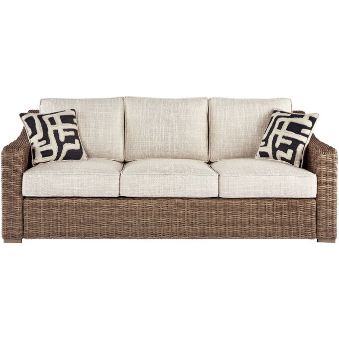 Ashley Furniture | Beachcroft Beige Sofa with Cushion