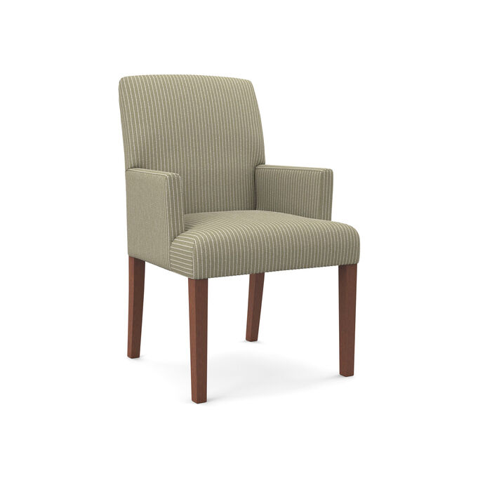 Denai Sage Stripe Upholstered Arm Chair
