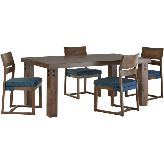 Tower Pecan Washed 5 Piece Dining Set