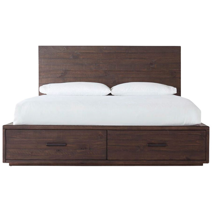 Modus Furniture International | McKinney Espresso Pine Full Footboard Storage Bed