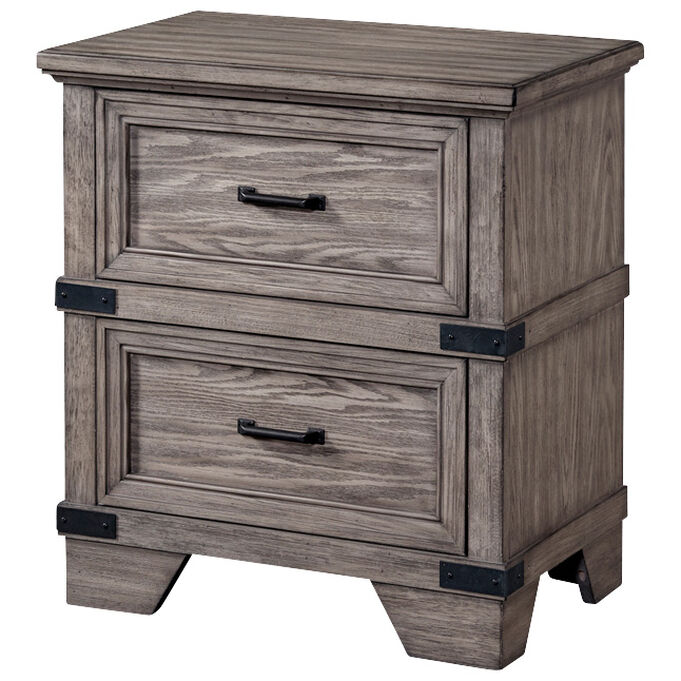 Forge Brushed Steel Nightstand