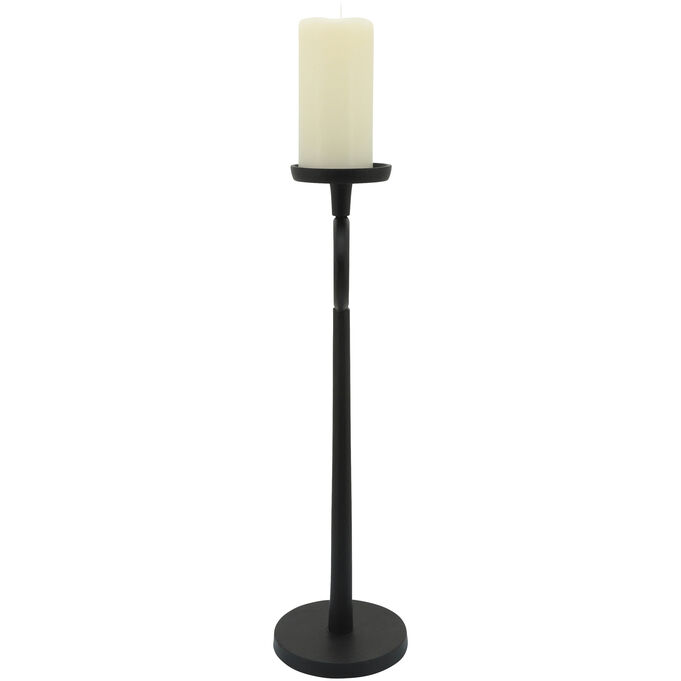 Collected Culture Black 21 Inch Metal Candle Holder