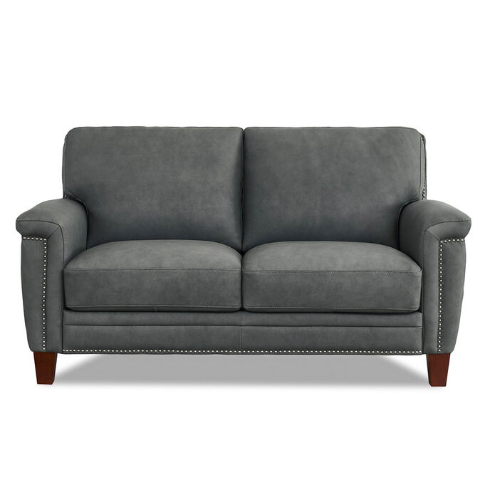 Amax Leather , Sherwood Charcoal Loveseat