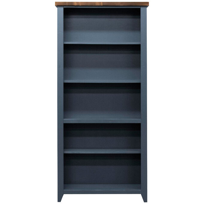 Nantucket Blue Denim 72 Inch Bookcase