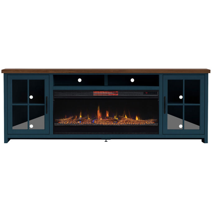 Legends Furniture , Nantucket Blue Denim 88 Fireplace Console Table