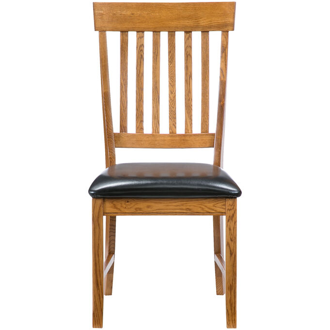 Intercon | Jefferson Chestnut Slat Back Side Chair