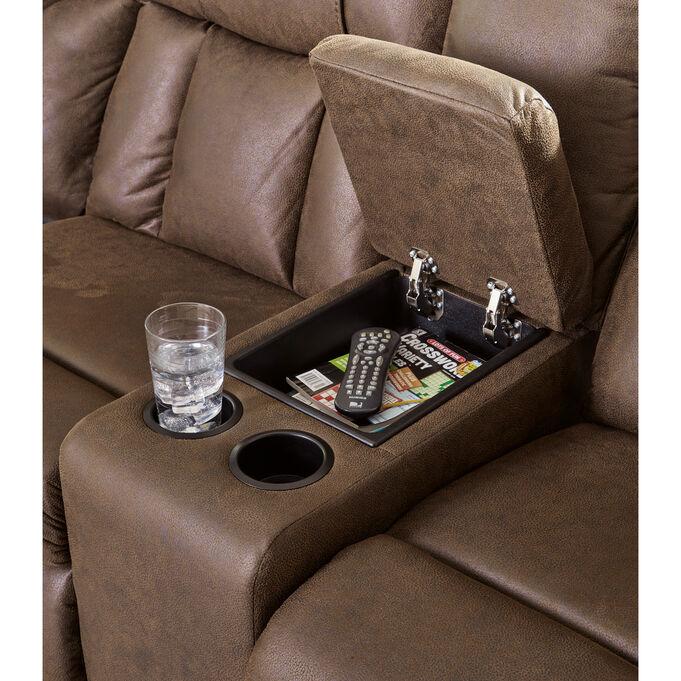Trail Boys Brown 2 Piece Reclining Right Console Sectional