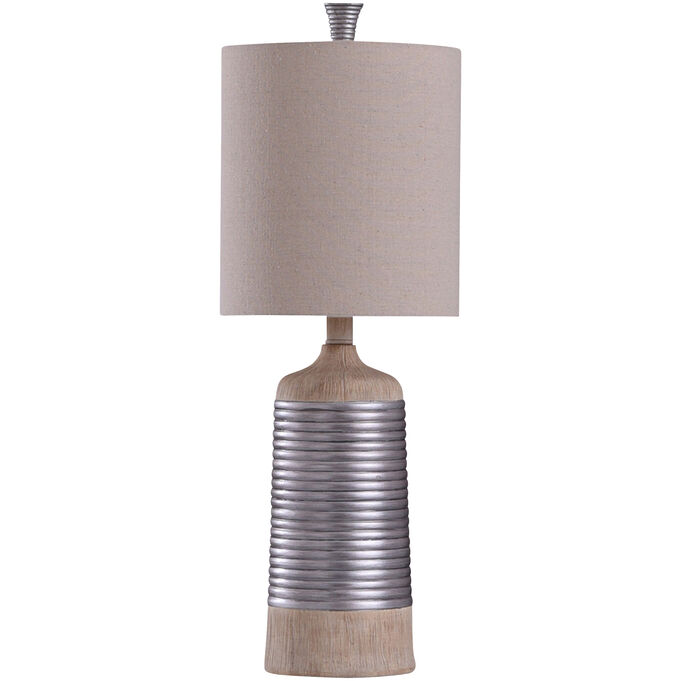 Haverhill Gray Round Table Lamp