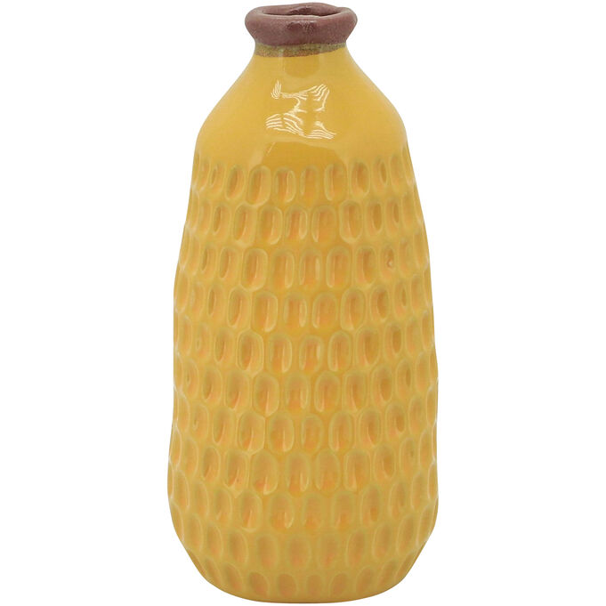 Sagebrook Home , Collected Culture Yellow 9 Vase