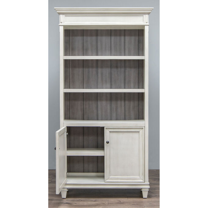 Winston White Bookcase With Doors