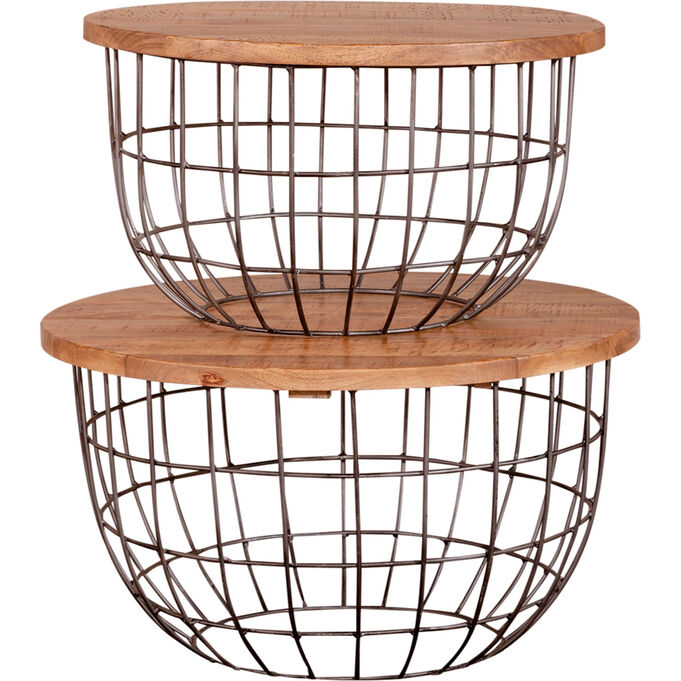 Liberty Furniture | Akins Weathered Honey Nesting Coffee Tables