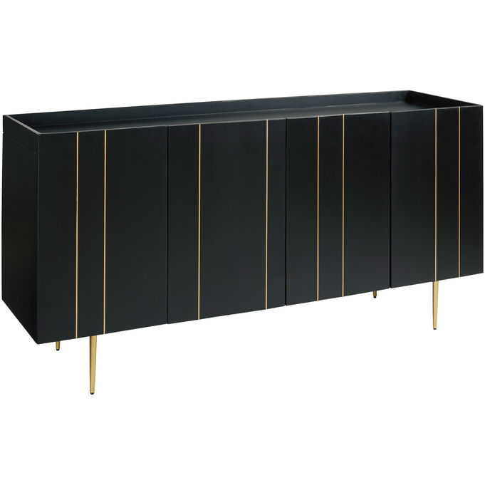 Ashley Furniture | Brentburn Black Accent Cabinet