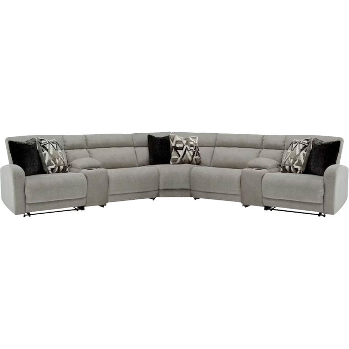 Ashley Furniture | Colleyville Stone 7 Piece Power Reclining Sectional