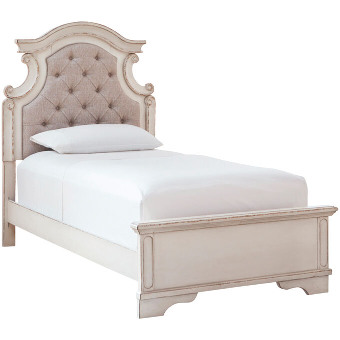 Realyn White Twin Bed