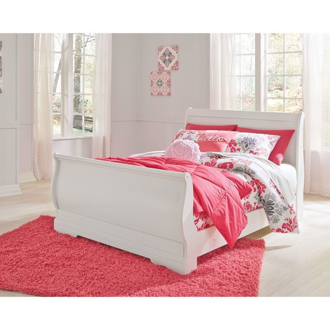 Ashley Furniture | Anarasia White Full Sleigh Bed