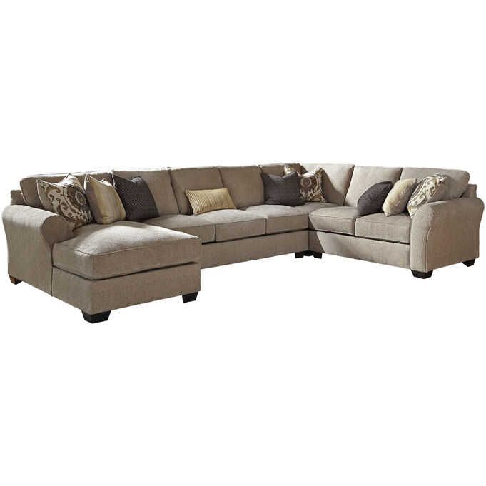 Pantomine Driftwood 4 Piece Left Chaise Sofa Sectional