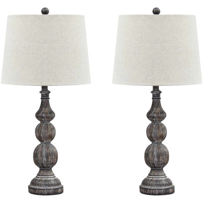 Ashley Furniture | Mair Antique Black Set of 2 Table Lamps