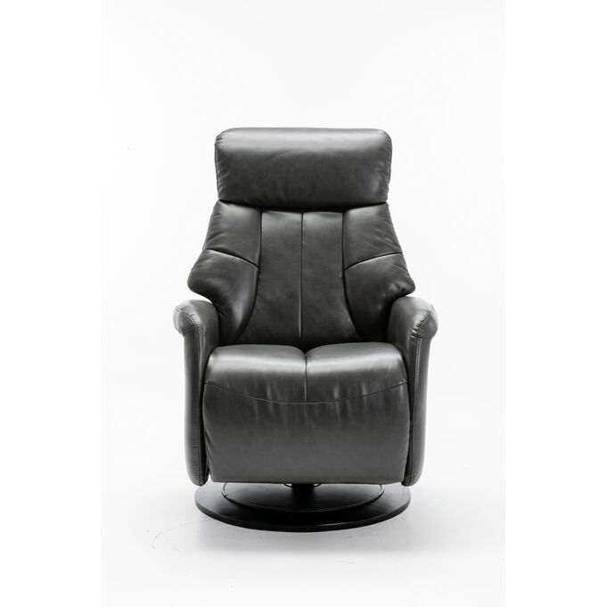 Orleans Charcoal Recliner And Ottoman
