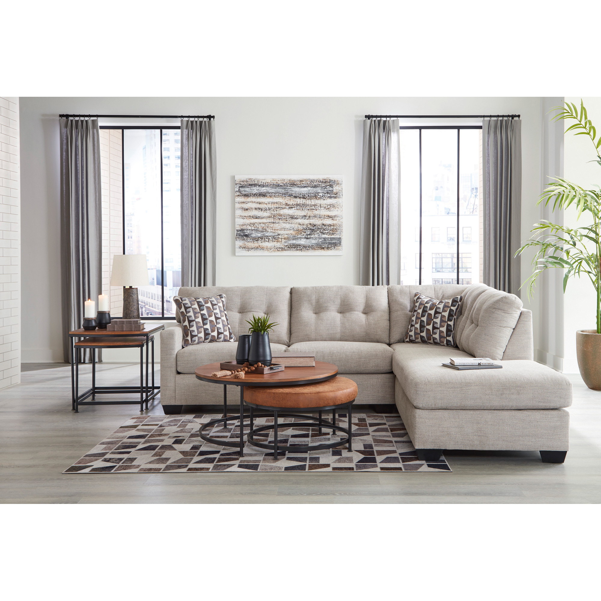 Mahoney Right Chaise Sectional Living